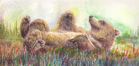 grizzly-on-back